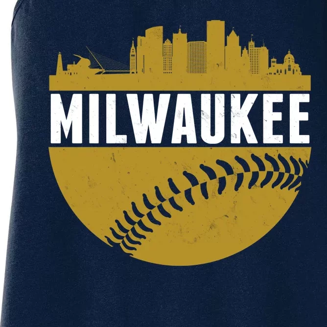 Classic Milwaukee Skyline Baseball Women's Racerback Tank