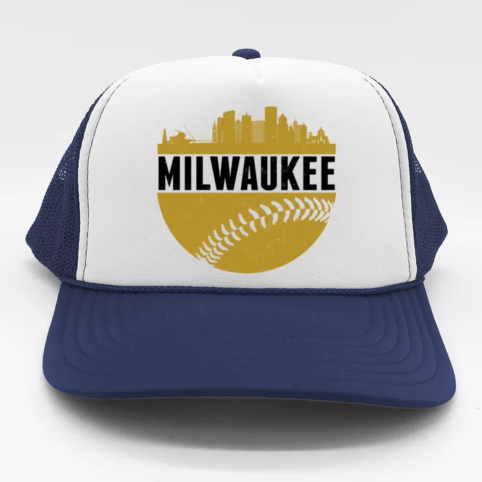 Classic Milwaukee Skyline Baseball Trucker Hat