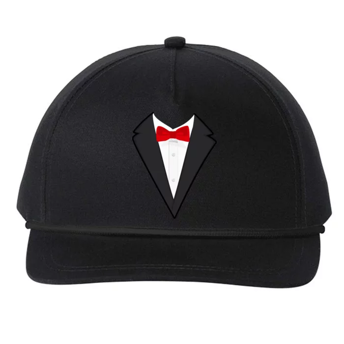 Classic Party Tuxedo Snapback Five-Panel Rope Hat