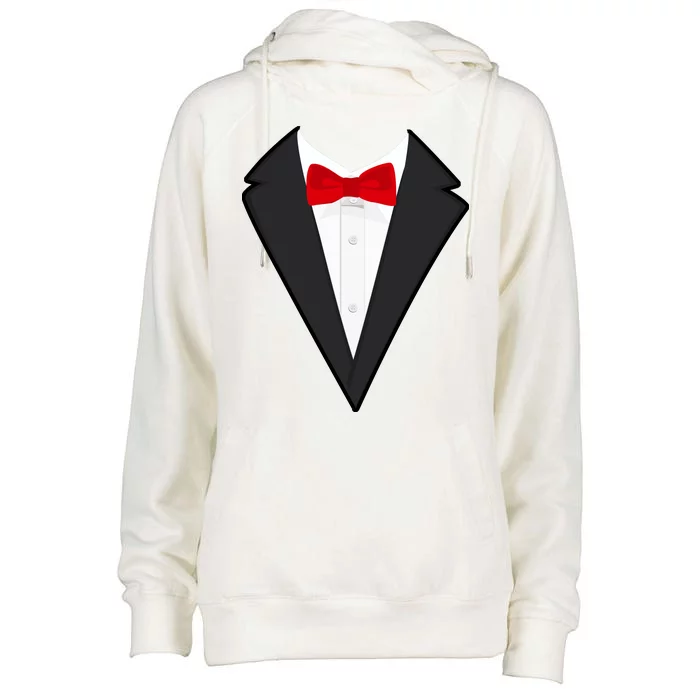 Classic Party Tuxedo Womens Funnel Neck Pullover Hood