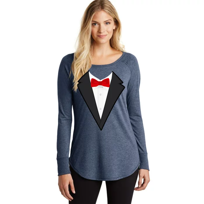 Classic Party Tuxedo Women's Perfect Tri Tunic Long Sleeve Shirt