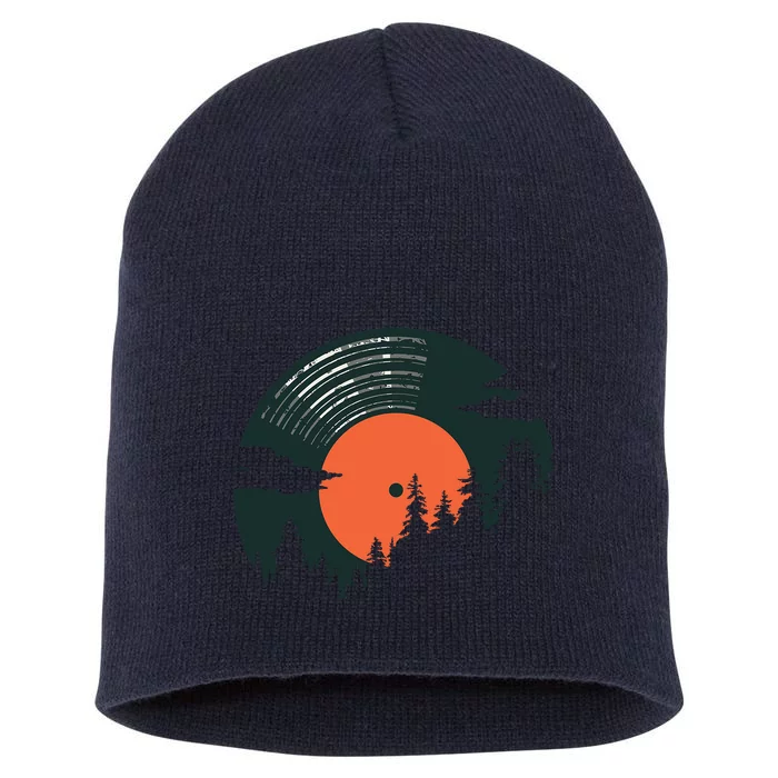 Classic Record Forest Short Acrylic Beanie