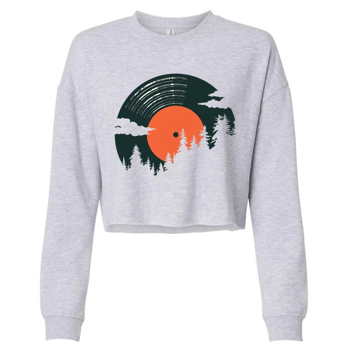 Classic Record Forest Cropped Pullover Crew