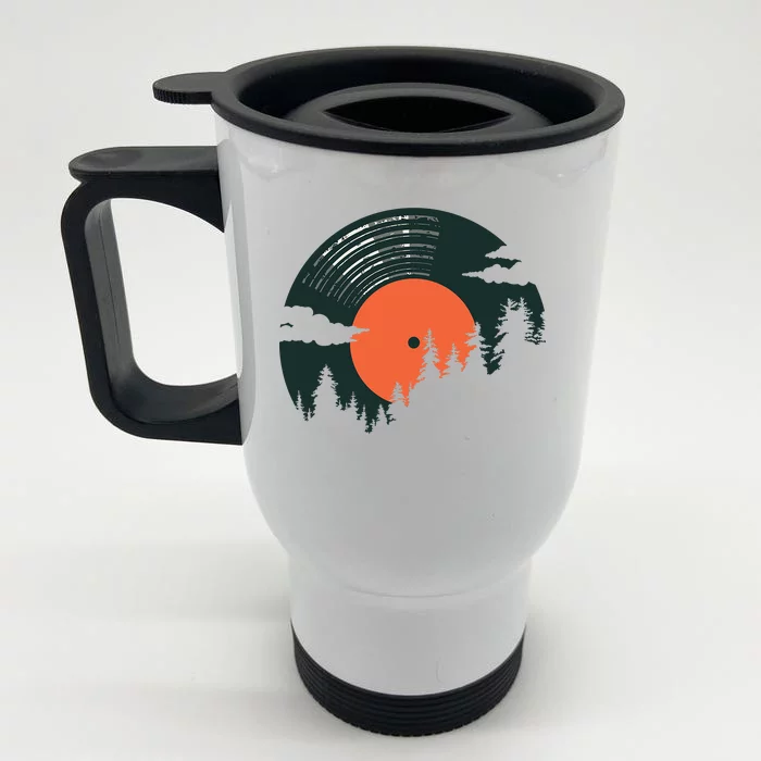 Classic Record Forest Front & Back Stainless Steel Travel Mug