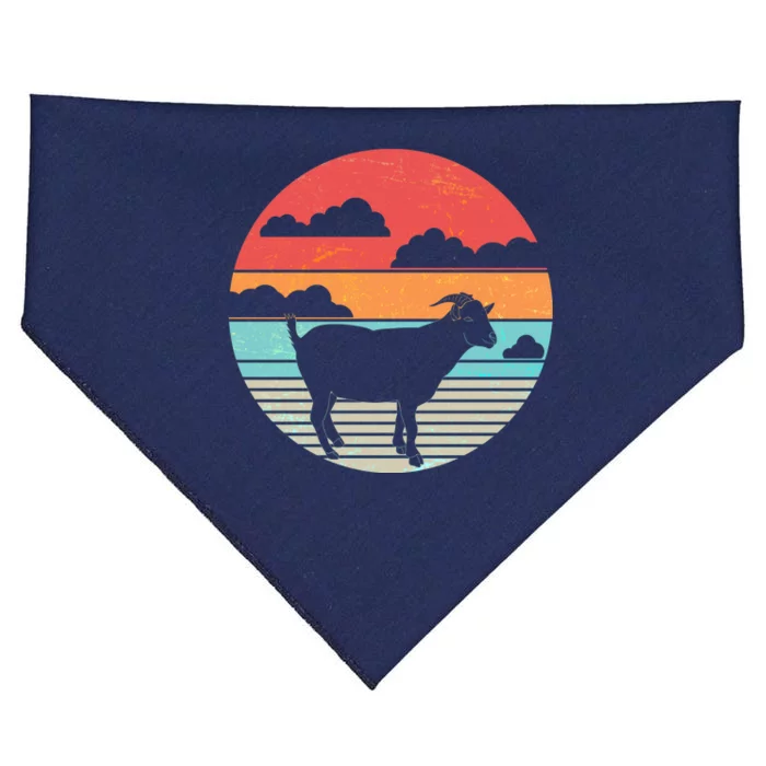 Classic Retro Goat USA-Made Doggie Bandana