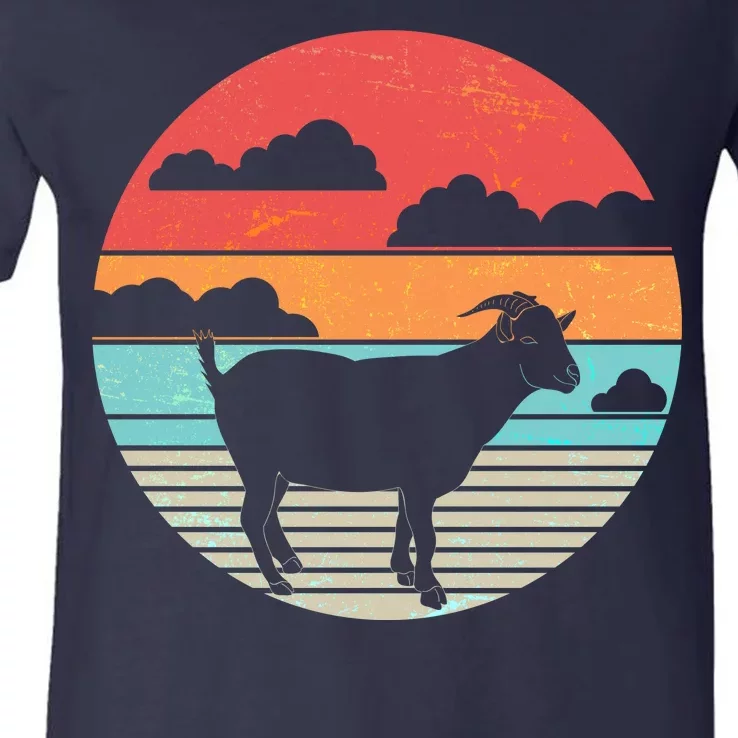 Classic Retro Goat V-Neck T-Shirt