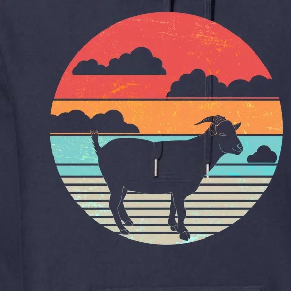 Classic Retro Goat Premium Hoodie