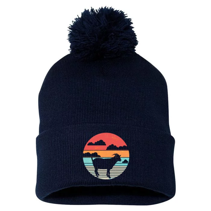 Classic Retro Goat Pom Pom 12in Knit Beanie