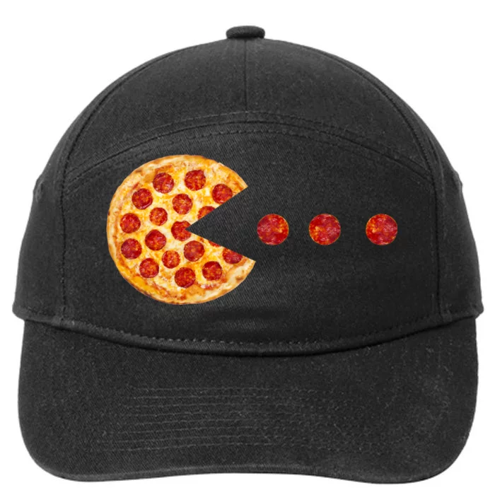 Classic Retro Pizza Lover Video Game 7-Panel Snapback Hat