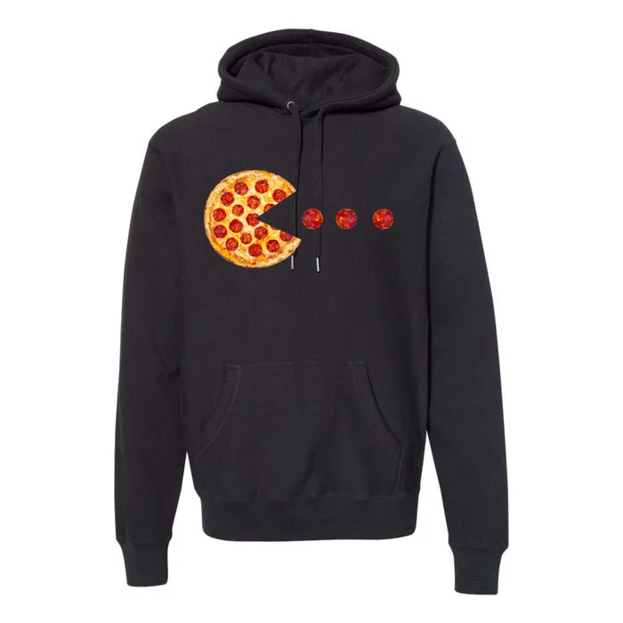 Classic Retro Pizza Lover Video Game Premium Hoodie