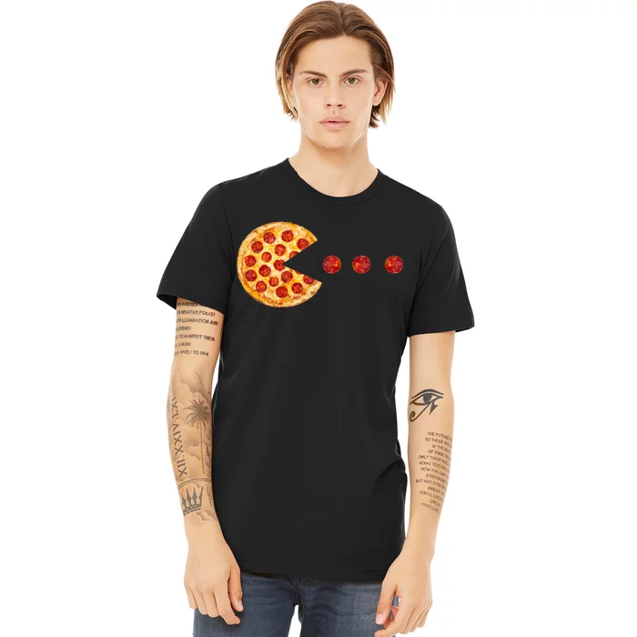 Classic Retro Pizza Lover Video Game Premium T-Shirt