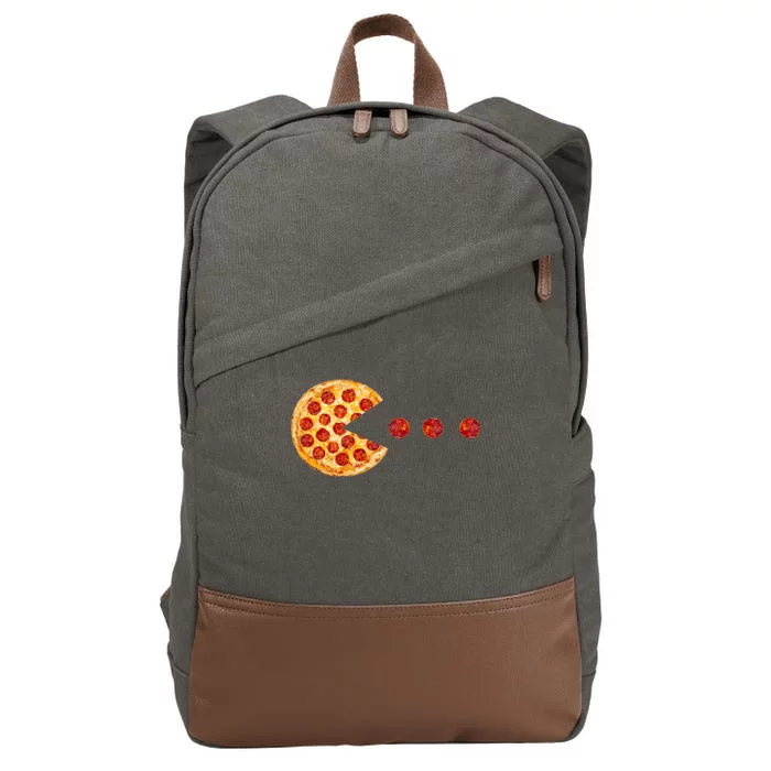 Classic Retro Pizza Lover Video Game Cotton Canvas Backpack