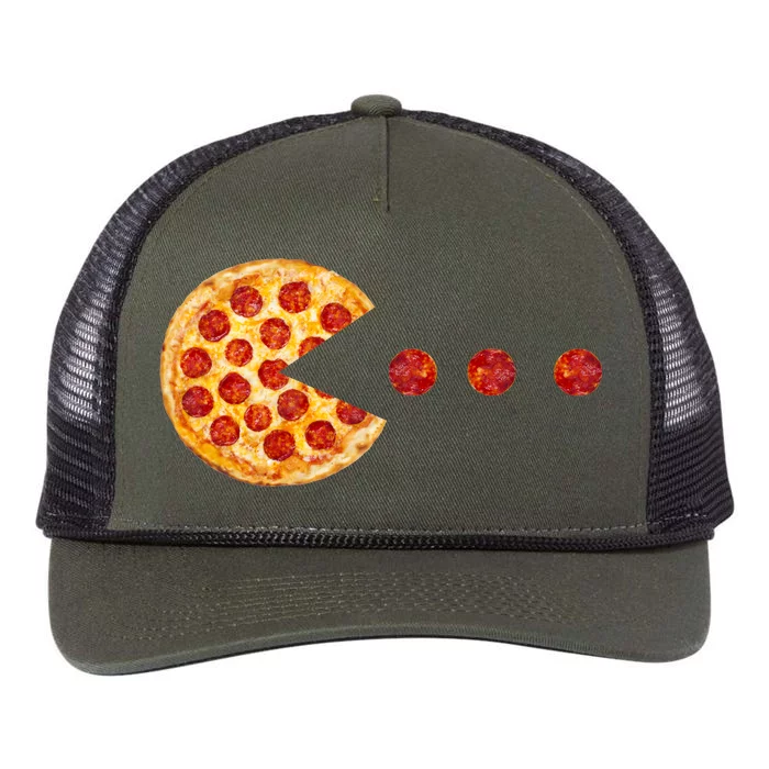 Classic Retro Pizza Lover Video Game Retro Rope Trucker Hat Cap