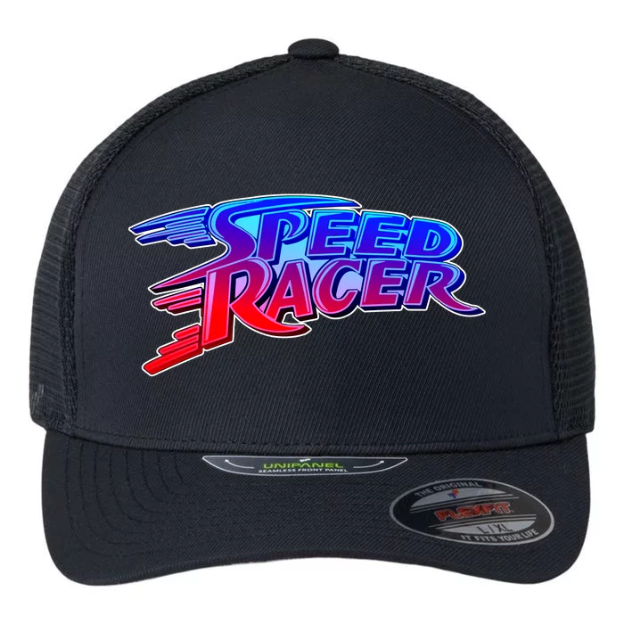 Classic Retro Speed Racer Logo Flexfit Unipanel Trucker Cap