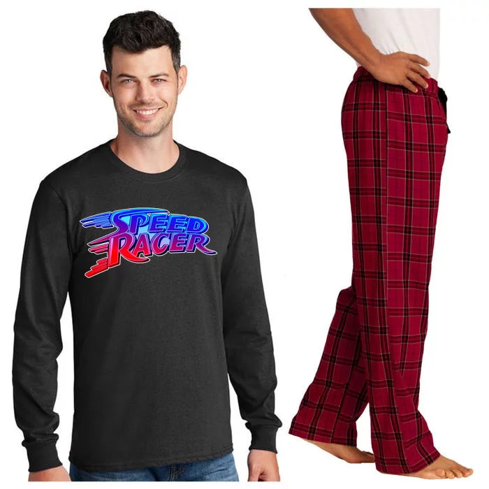 Classic Retro Speed Racer Logo Long Sleeve Pajama Set