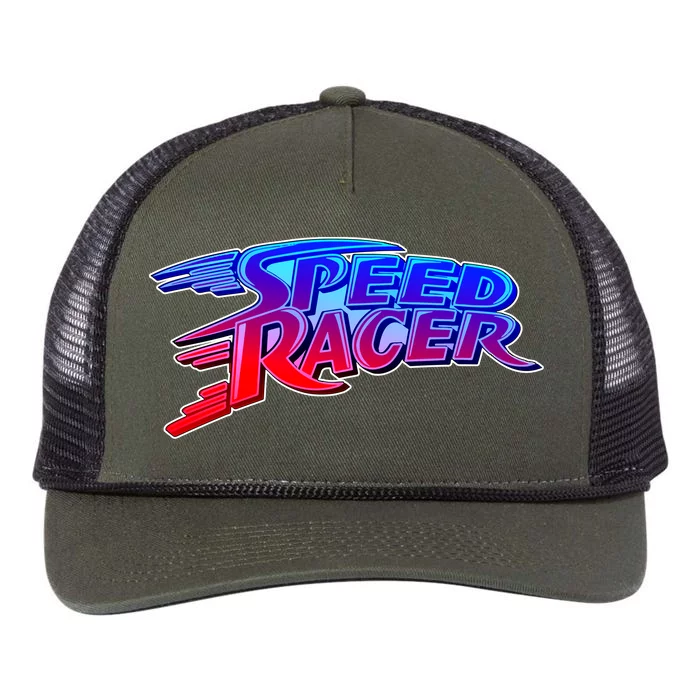 Classic Retro Speed Racer Logo Retro Rope Trucker Hat Cap