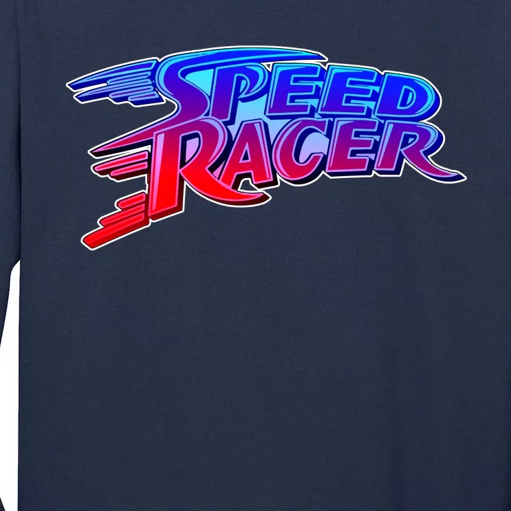 Classic Retro Speed Racer Logo Tall Long Sleeve T-Shirt