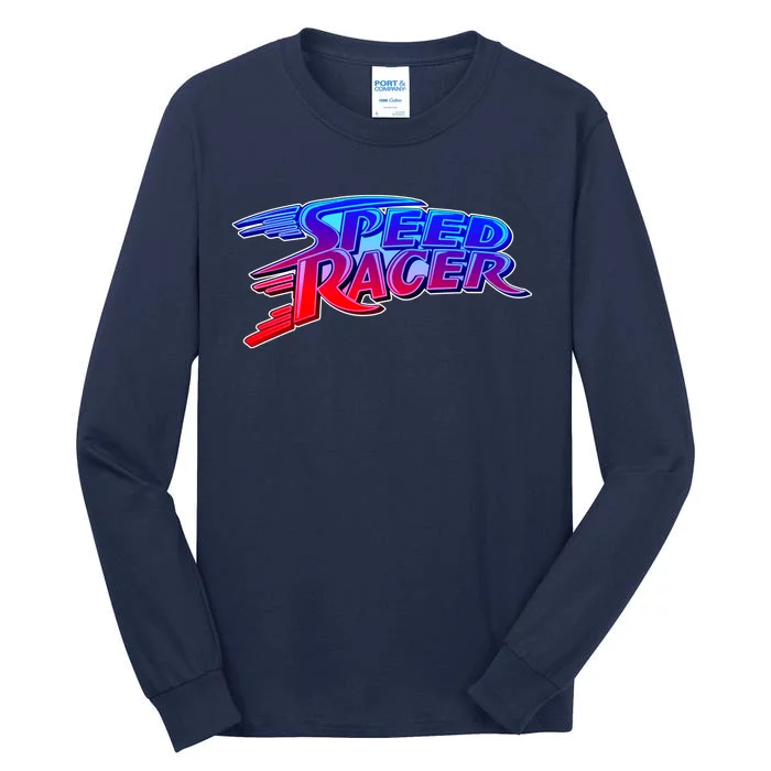 Classic Retro Speed Racer Logo Tall Long Sleeve T-Shirt