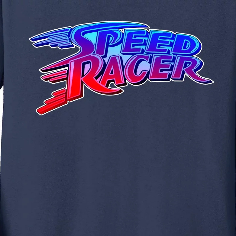 Classic Retro Speed Racer Logo Kids Long Sleeve Shirt