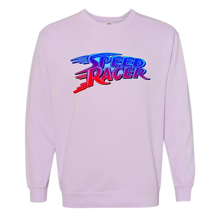 Classic Retro Speed Racer Logo Garment-Dyed Sweatshirt