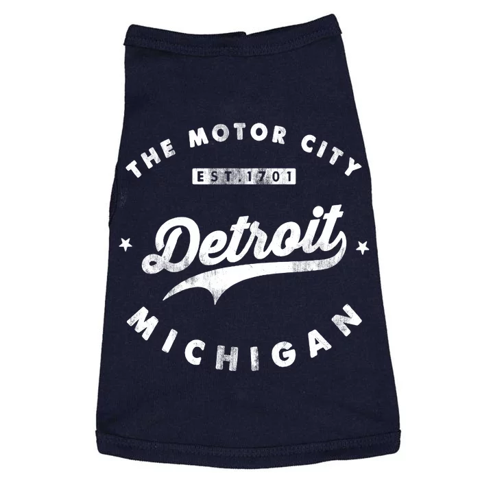 Classic Retro Vintage Detroit Michigan Motor City Doggie Tank