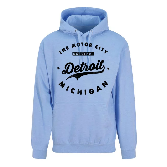 Classic Retro Vintage Detroit Michigan Motor City Unisex Surf Hoodie