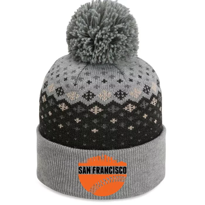 Classic San Francisco Skyline Baseball The Baniff Cuffed Pom Beanie