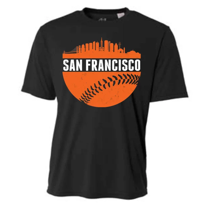 Classic San Francisco Skyline Baseball Cooling Performance Crew T-Shirt