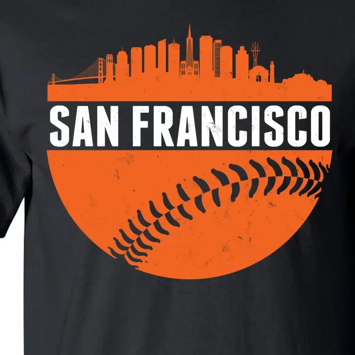 Classic San Francisco Skyline Baseball Tall T-Shirt