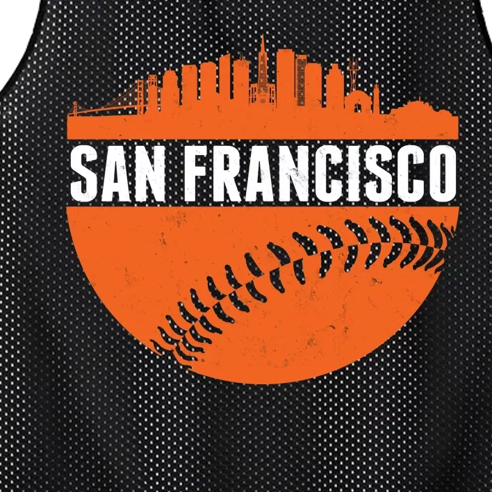 Classic San Francisco Skyline Baseball Mesh Reversible Basketball Jersey Tank