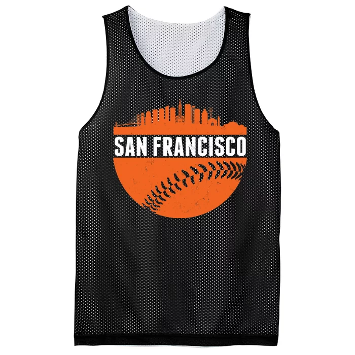 Classic San Francisco Skyline Baseball Mesh Reversible Basketball Jersey Tank