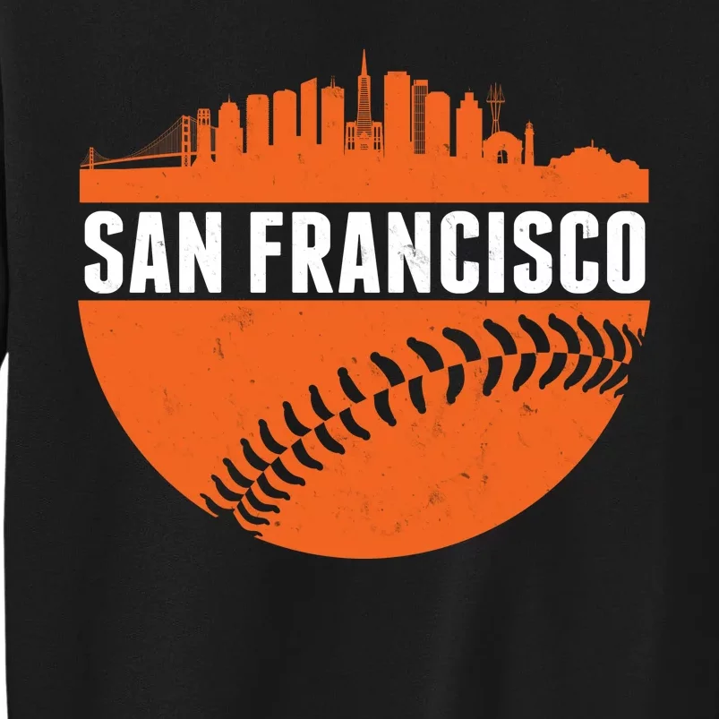 Classic San Francisco Skyline Baseball Tall Sweatshirt