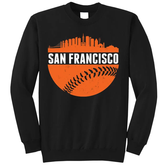 Classic San Francisco Skyline Baseball Tall Sweatshirt