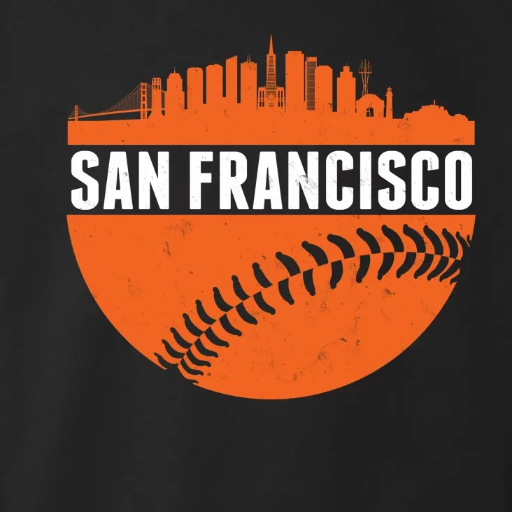 Classic San Francisco Skyline Baseball Toddler Hoodie