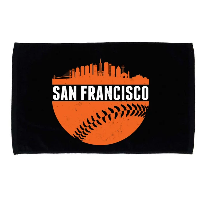 Classic San Francisco Skyline Baseball Microfiber Hand Towel