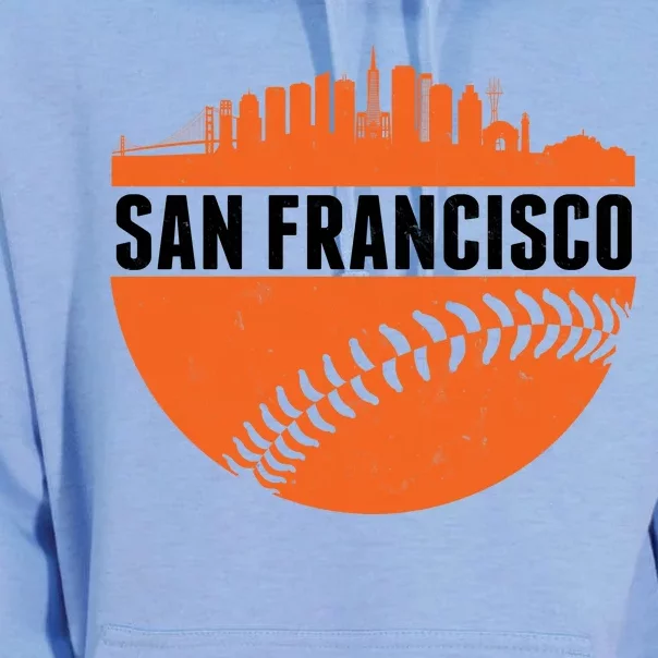 Classic San Francisco Skyline Baseball Unisex Surf Hoodie