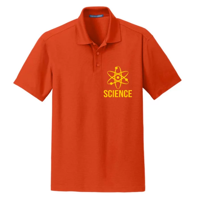 Classic Science Atom Logo Dry Zone Grid Performance Polo