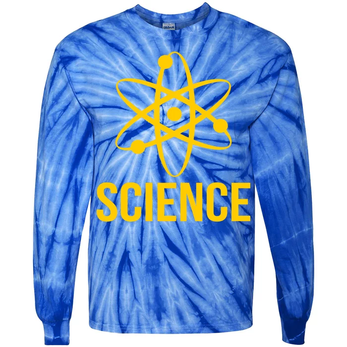 Classic Science Atom Logo Tie-Dye Long Sleeve Shirt