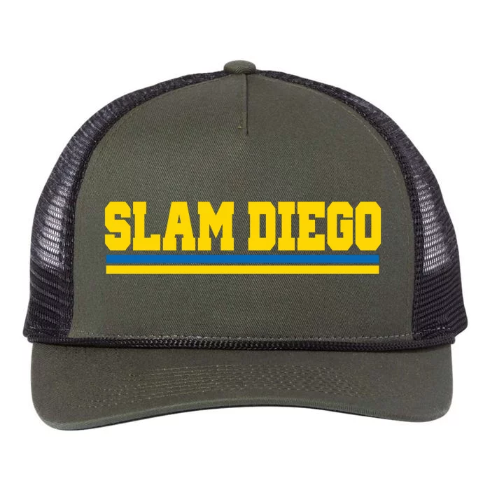 Classic Slam Diego Logo Retro Rope Trucker Hat Cap