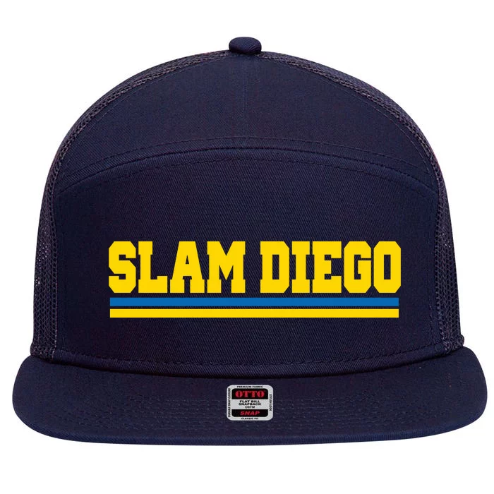 Classic Slam Diego Logo 7 Panel Mesh Trucker Snapback Hat