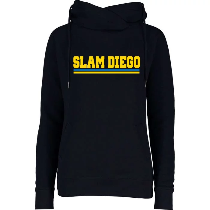 Classic Slam Diego Logo Womens Funnel Neck Pullover Hood