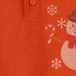 Classic Snowman Ugly Christmas Dry Zone Grid Performance Polo