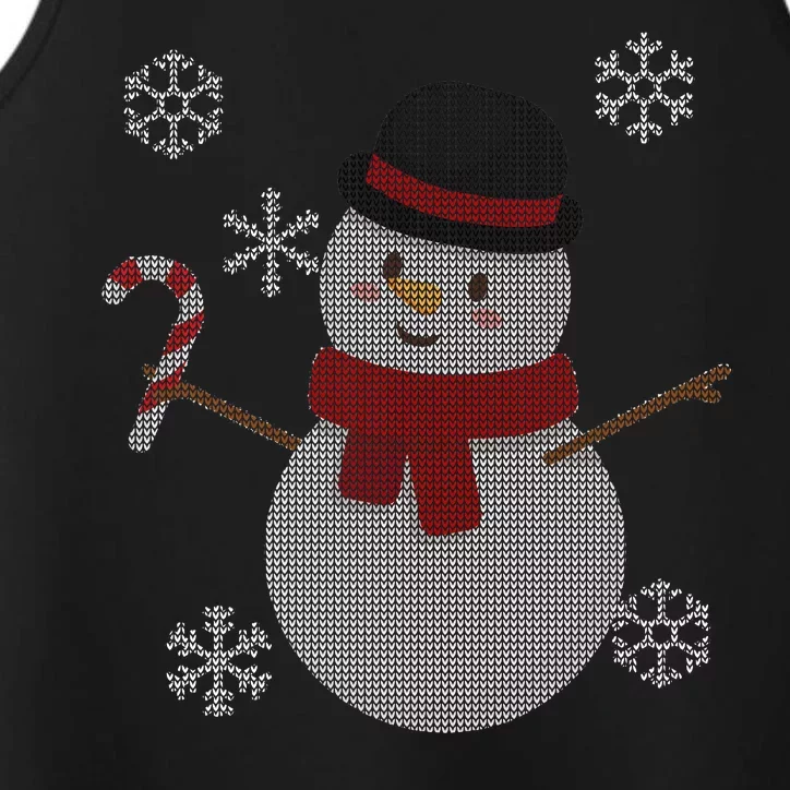 Classic Snowman Ugly Christmas Performance Tank