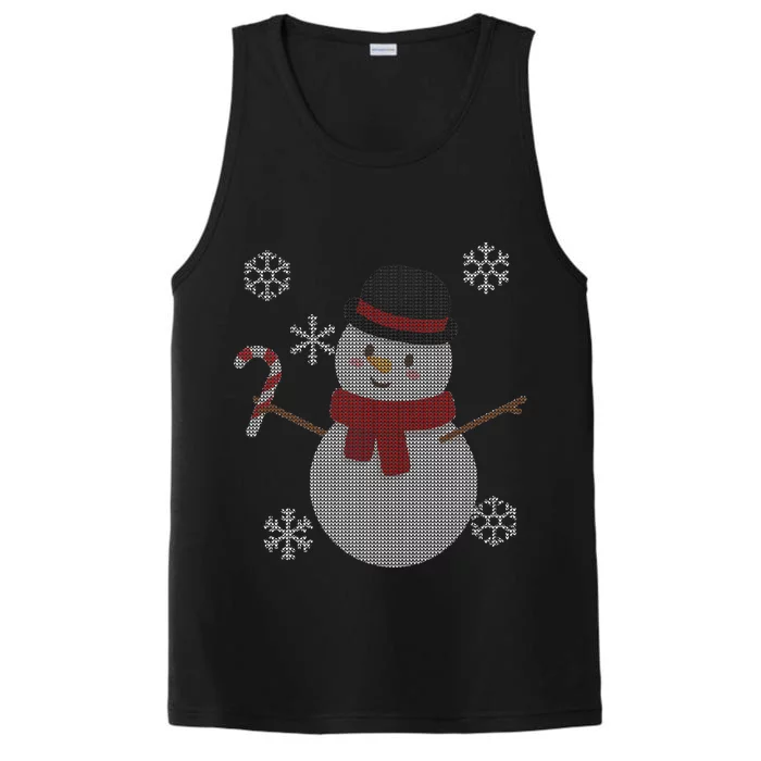 Classic Snowman Ugly Christmas Performance Tank