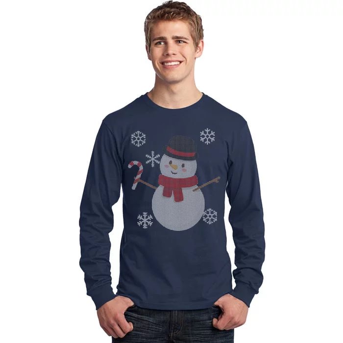 Classic Snowman Ugly Christmas Tall Long Sleeve T-Shirt