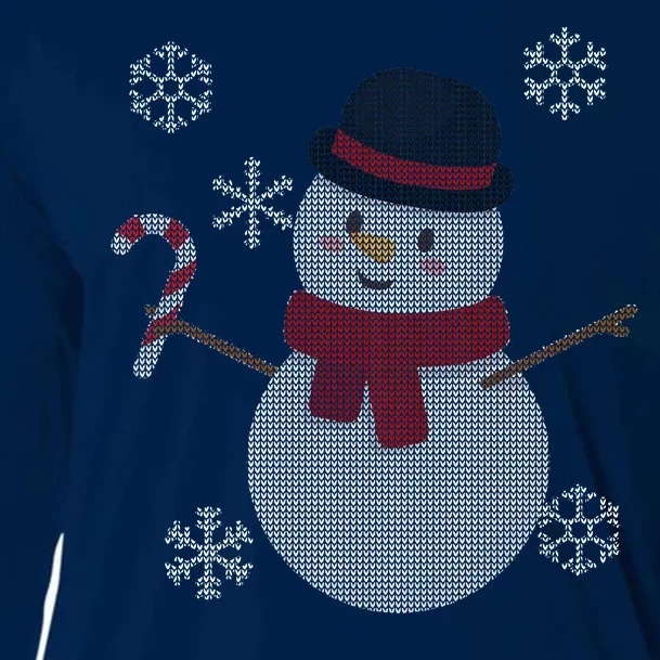 Classic Snowman Ugly Christmas Cooling Performance Long Sleeve Crew