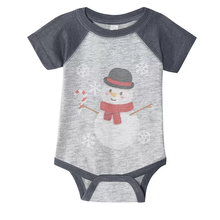 Classic Snowman Ugly Christmas Infant Baby Jersey Bodysuit