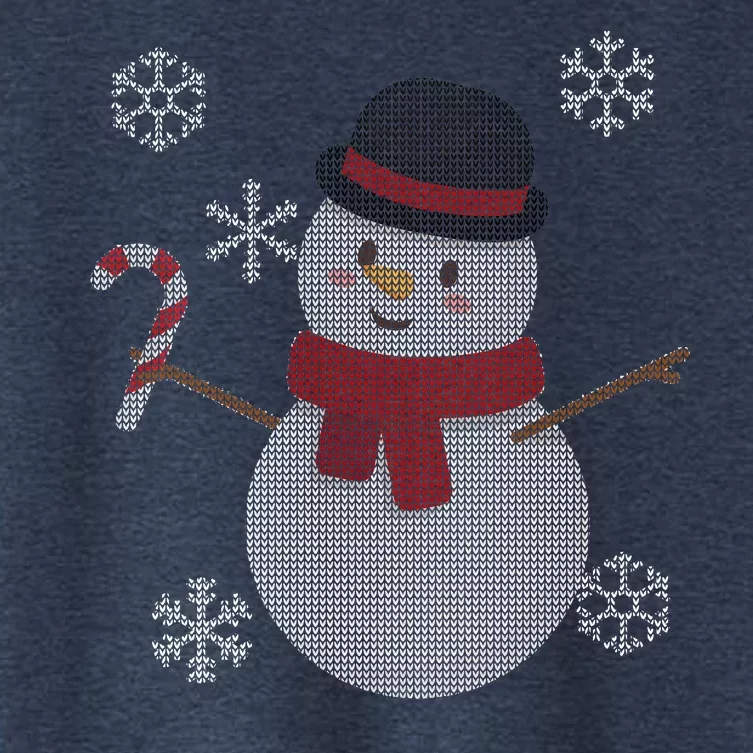 Classic Snowman Ugly Christmas Women's Crop Top Tee