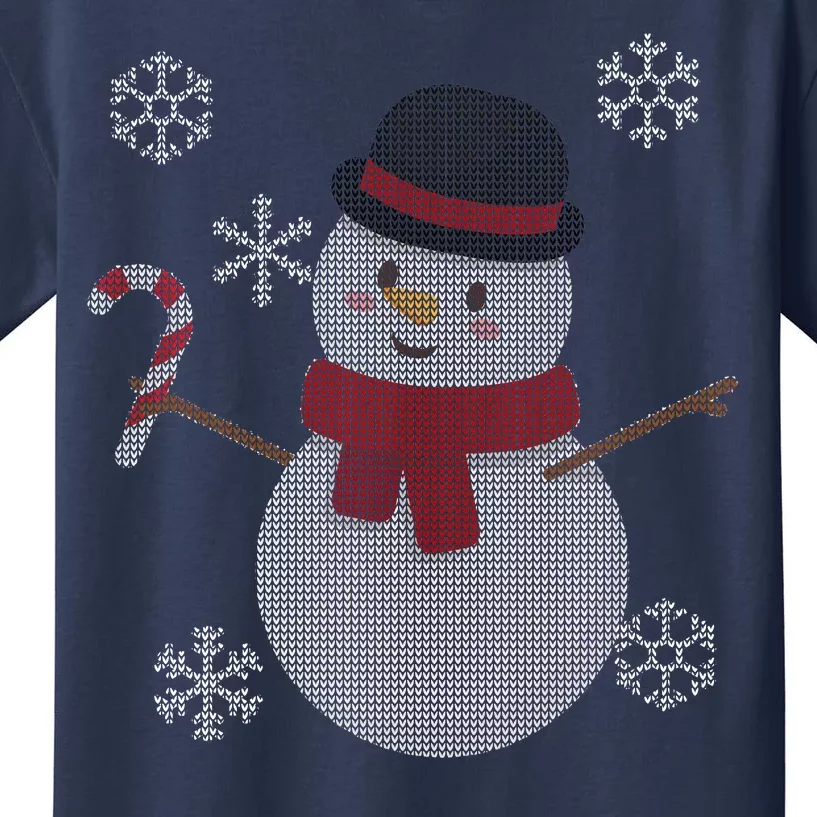 Classic Snowman Ugly Christmas Kids T-Shirt