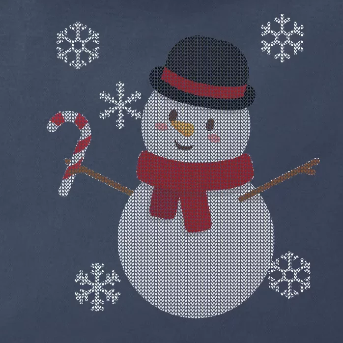 Classic Snowman Ugly Christmas Zip Tote Bag